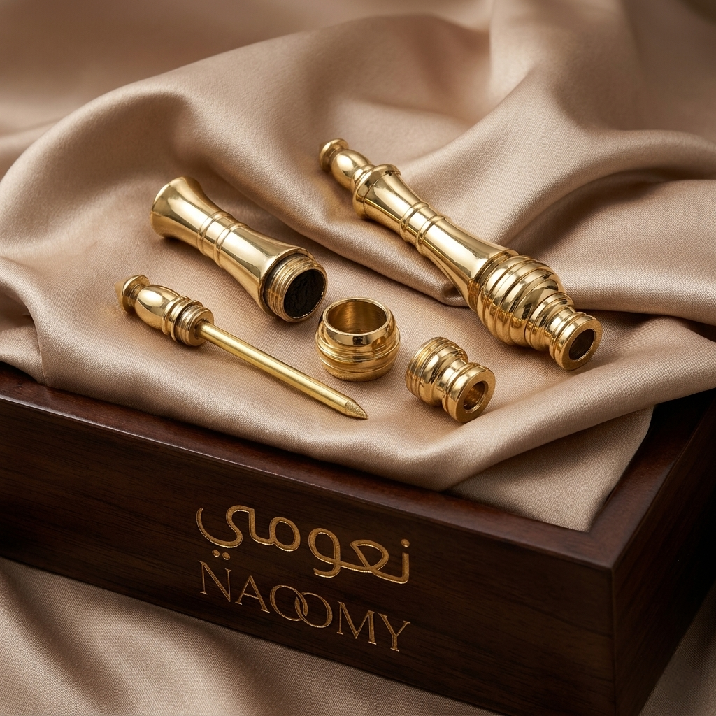 مكحلة مَلكية نحاس أصفر ٤ قطع ✨️👑
